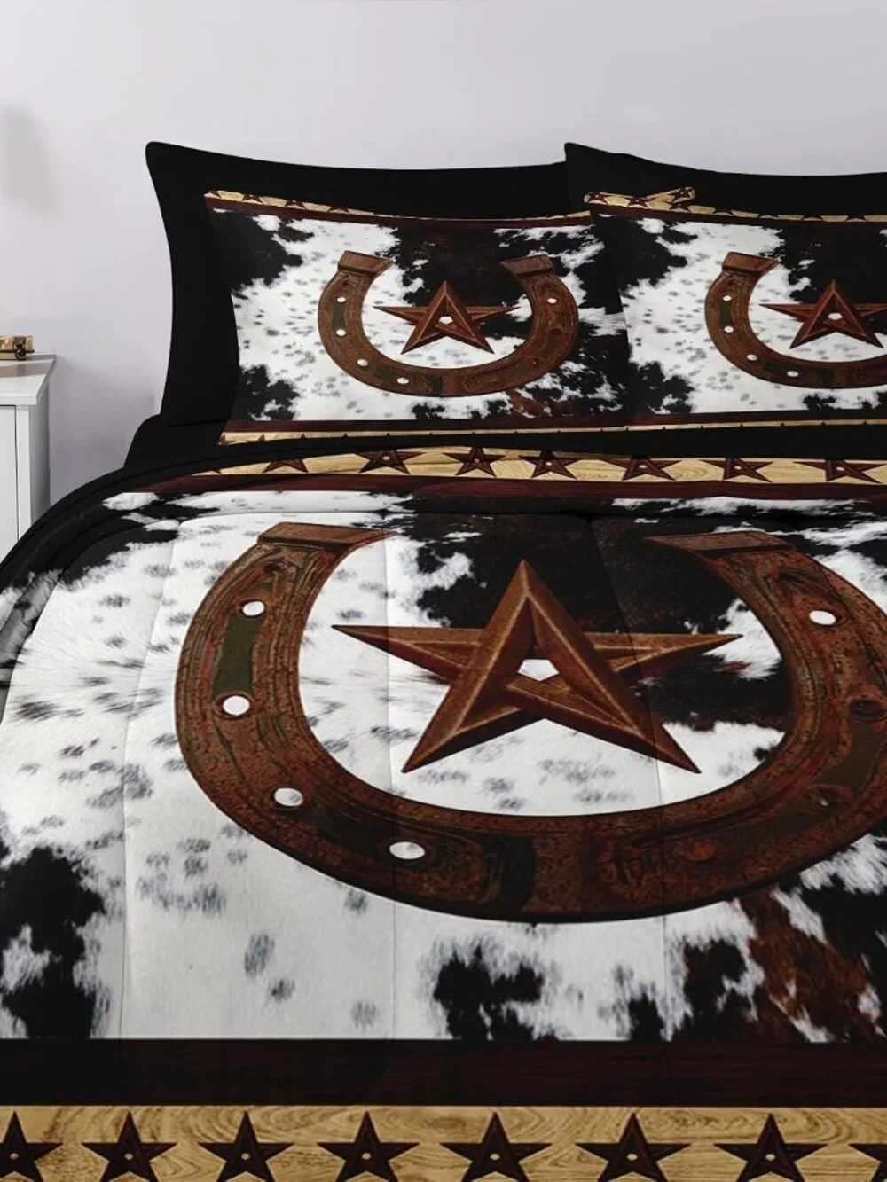 King Comforter Set with Sheets, 7 Pieces Western Cowboy Bedding | Bed in A Bag f